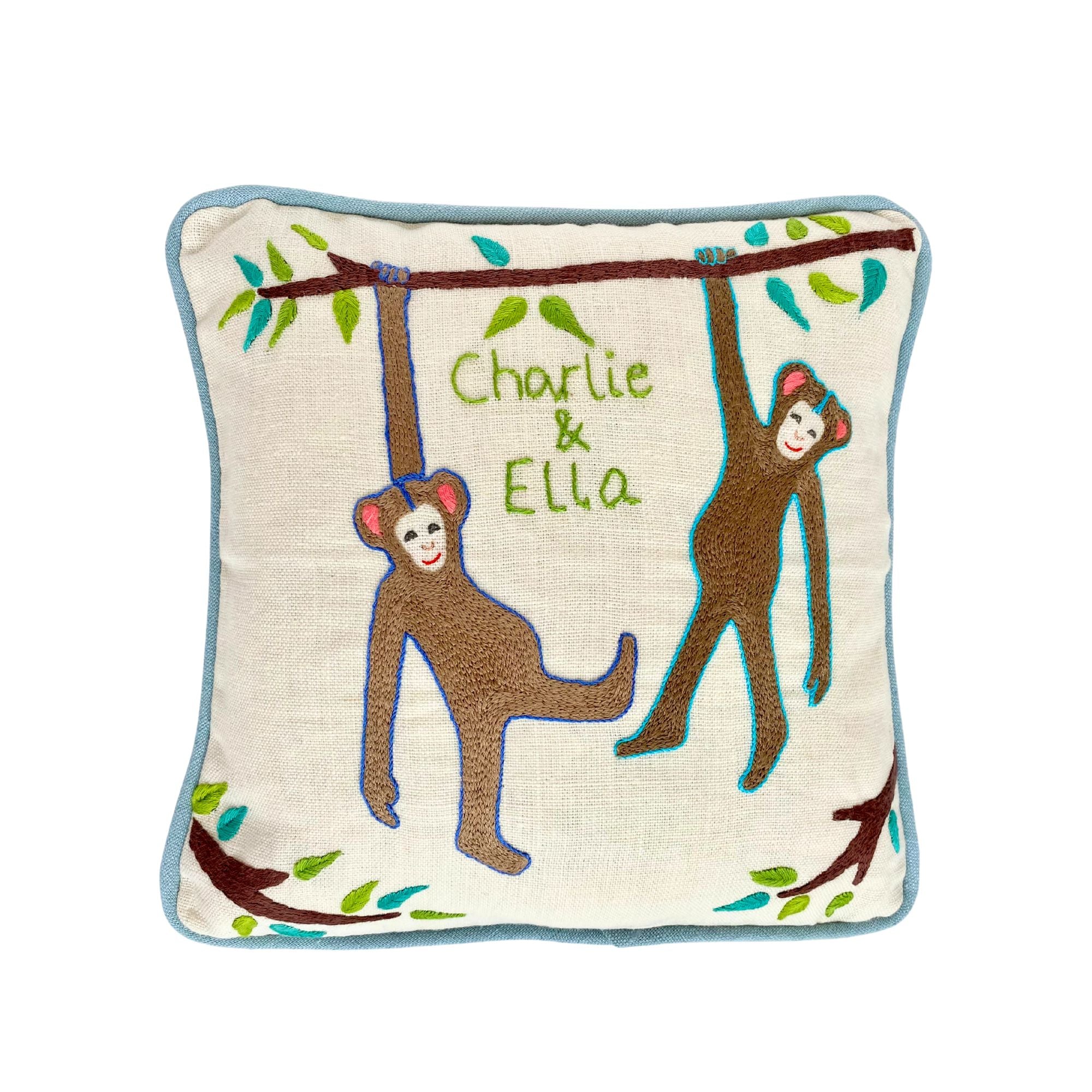 Noah's Ark Naughty Monkeys Cushion Fine Cell Work