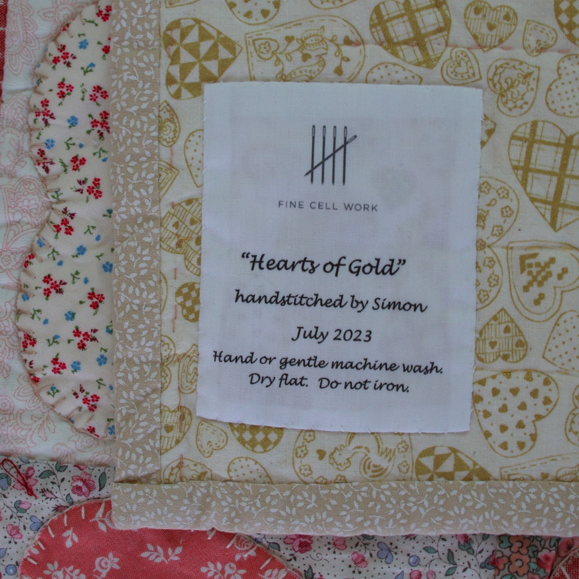 Children's Handmade 'Heart's of Gold' Quilt