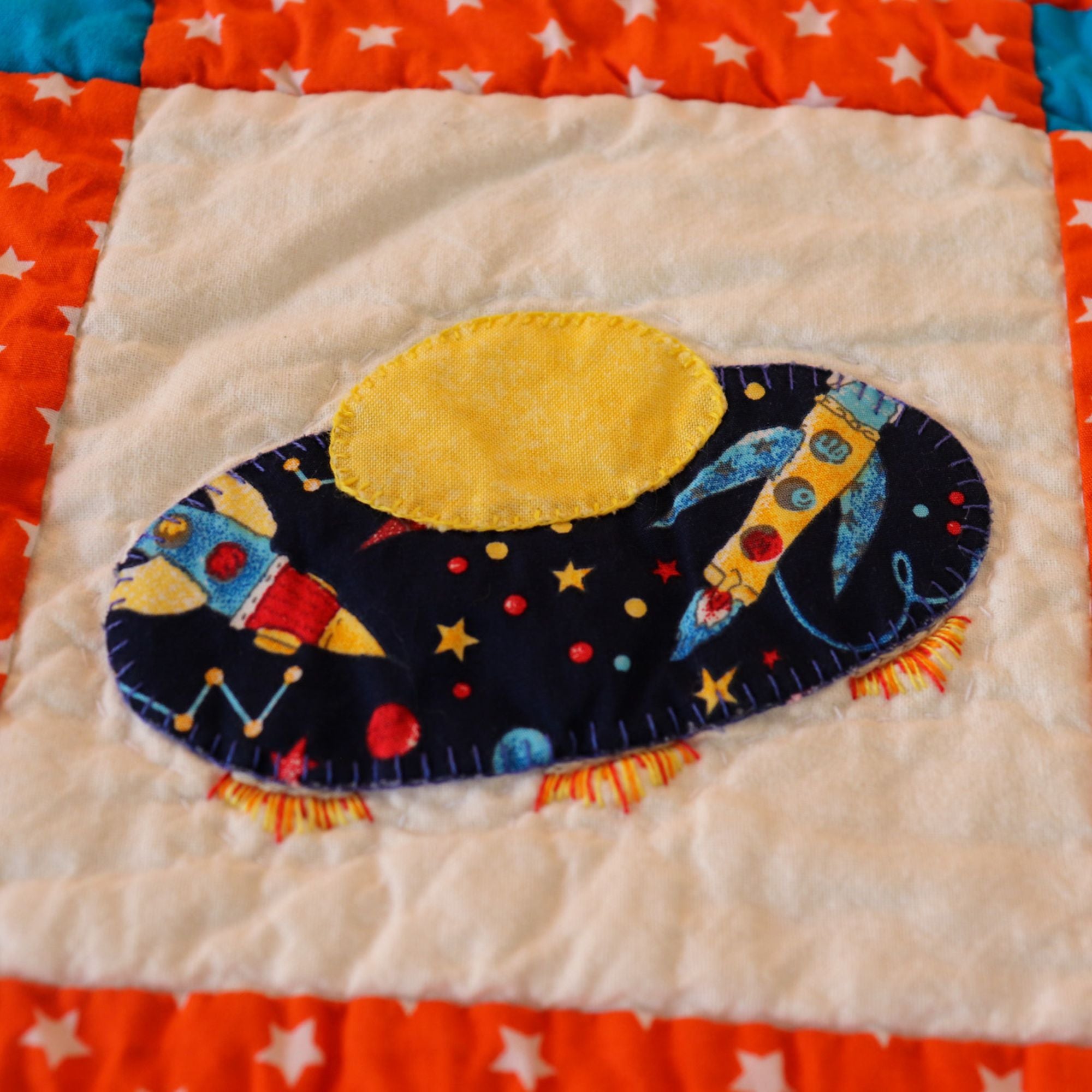 Children's 'Space Exploration' Handmade Quilt