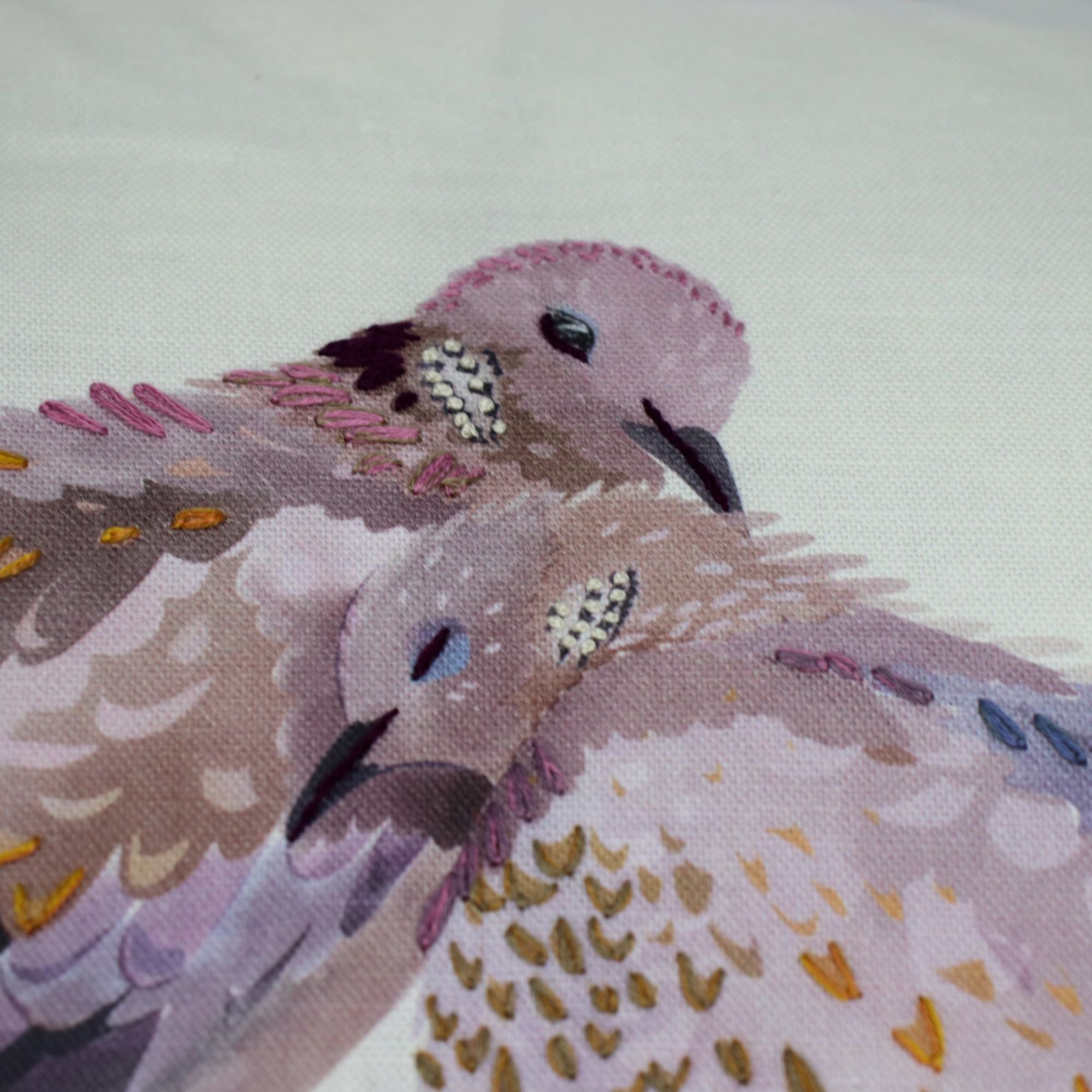 Knepp Turtle Doves Hand Embellished Cushion
