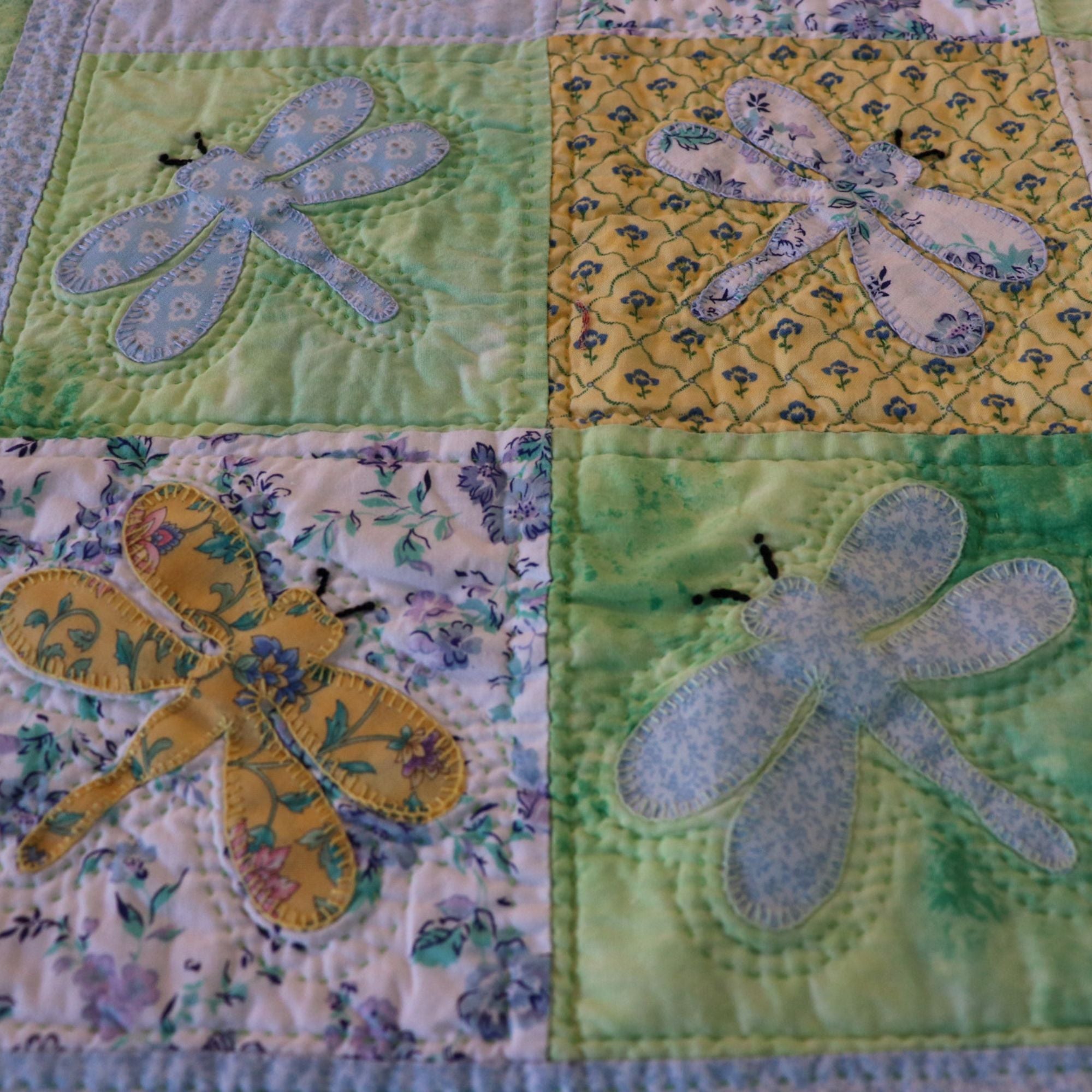 Children's Handmade 'Delightful Dragonflies' Quilt