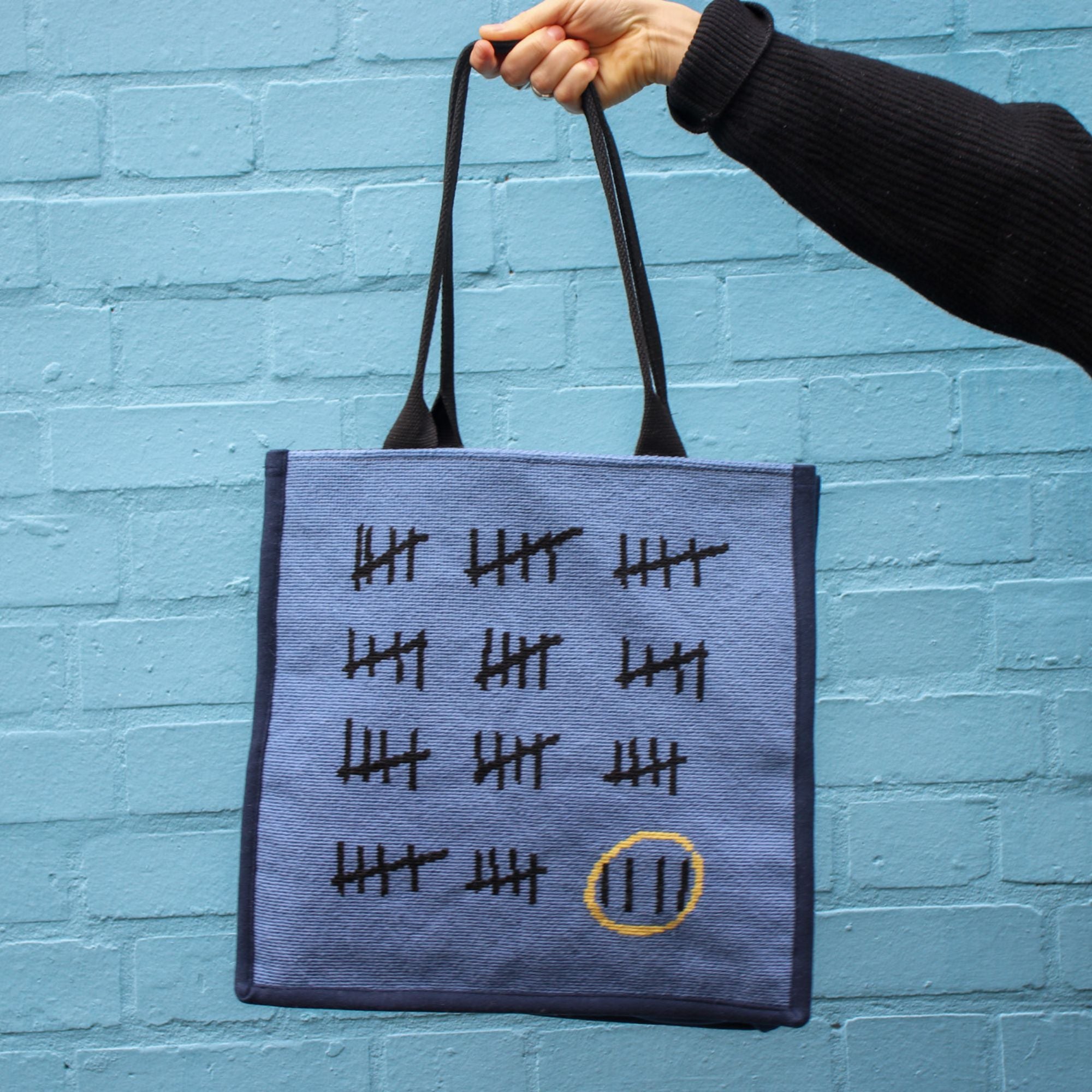 Prison Calendar Needlepoint Tote Bag by AA Gill