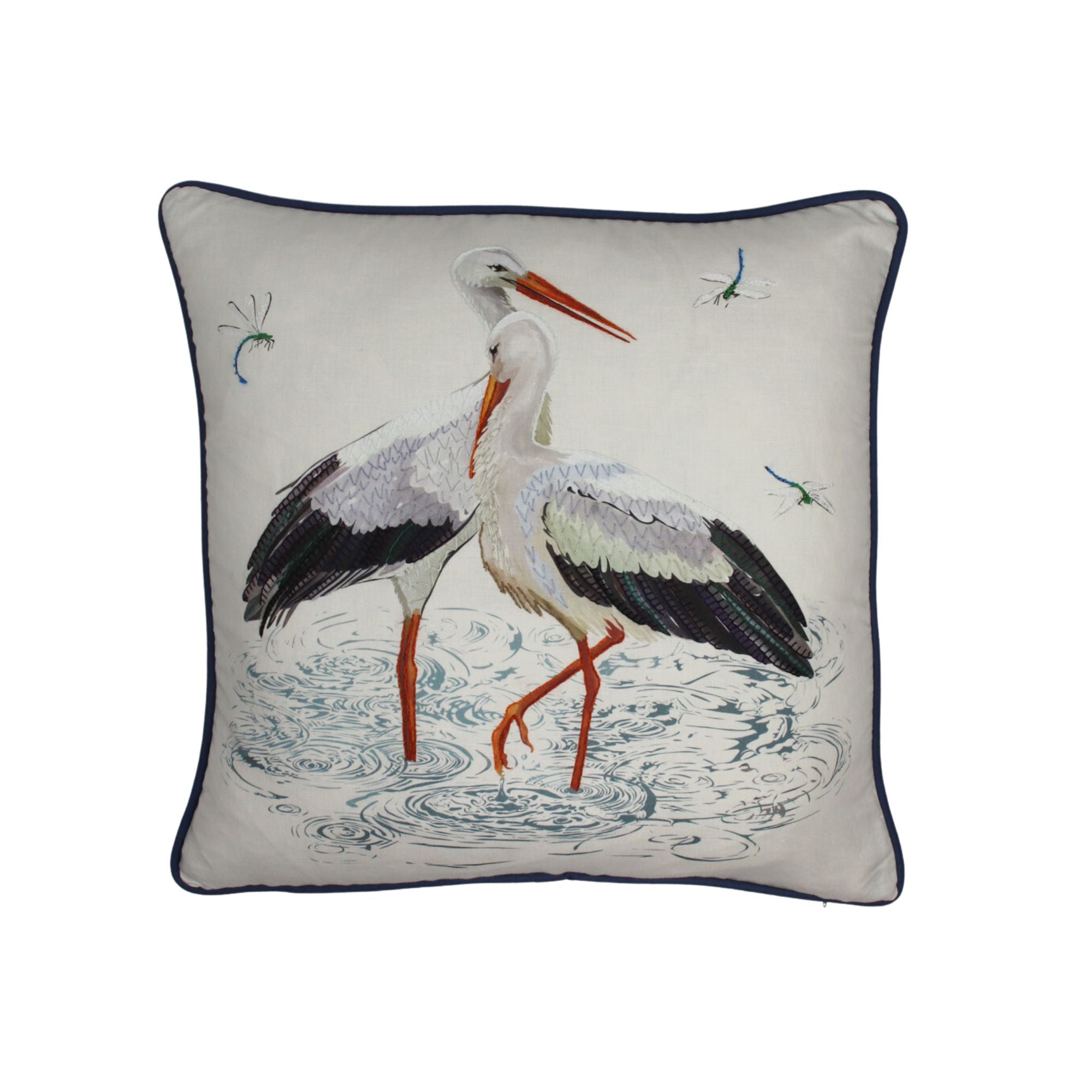 Knepp Stork Hand Embellished Cushion – Fine Cell Work