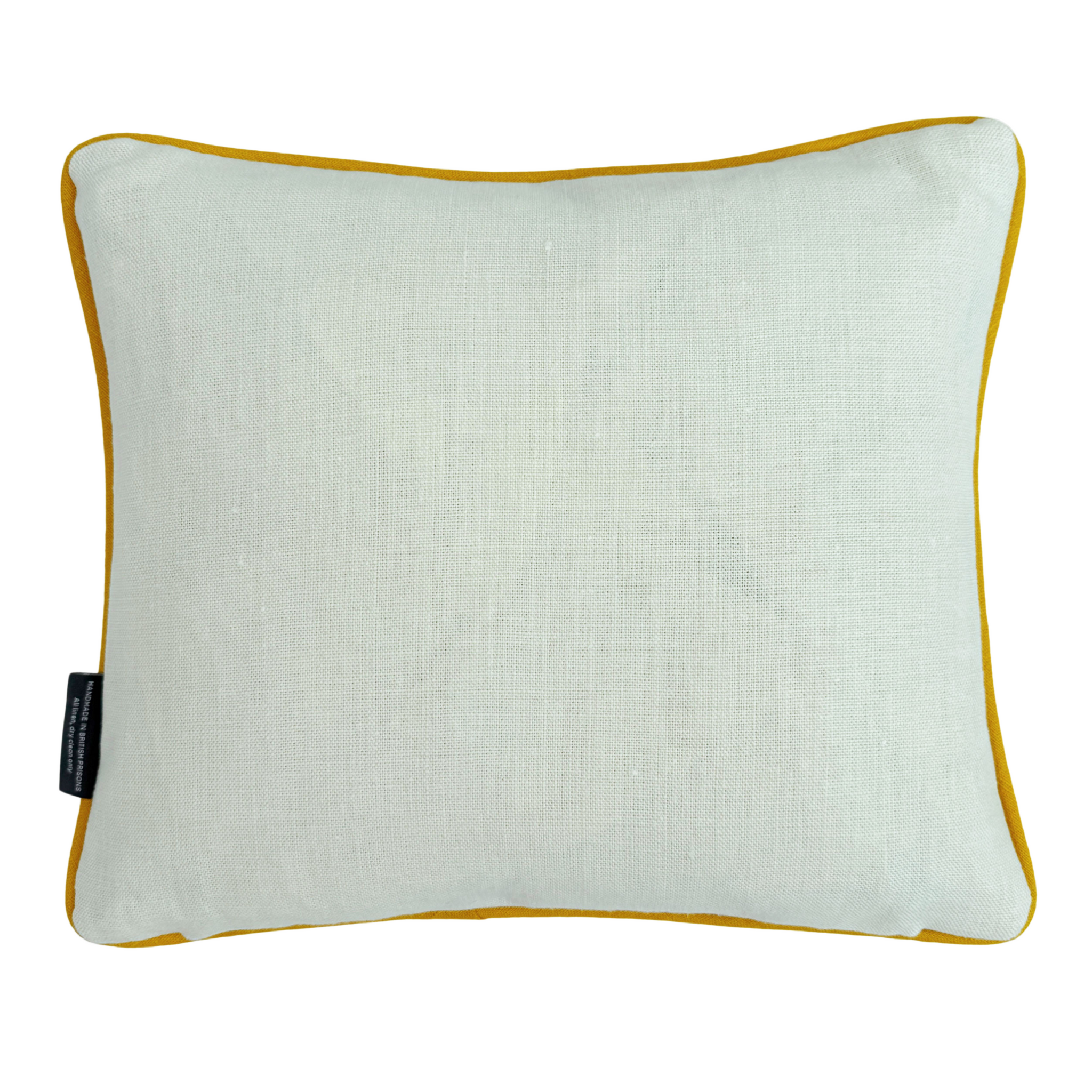 Ducks in a Row Embroidered Cushion Yellow