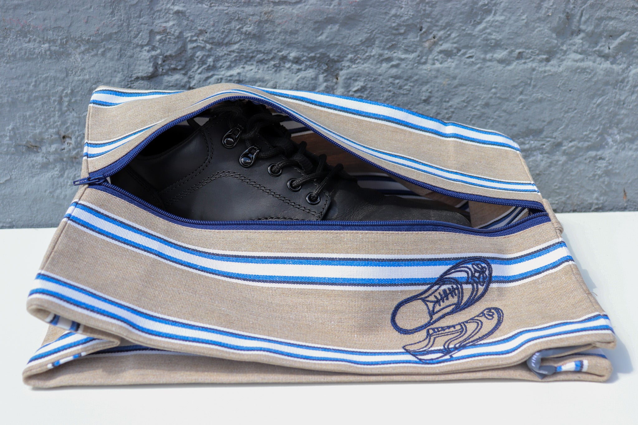 Men's Travel Shoe Bag Wicket Indigo Fabric