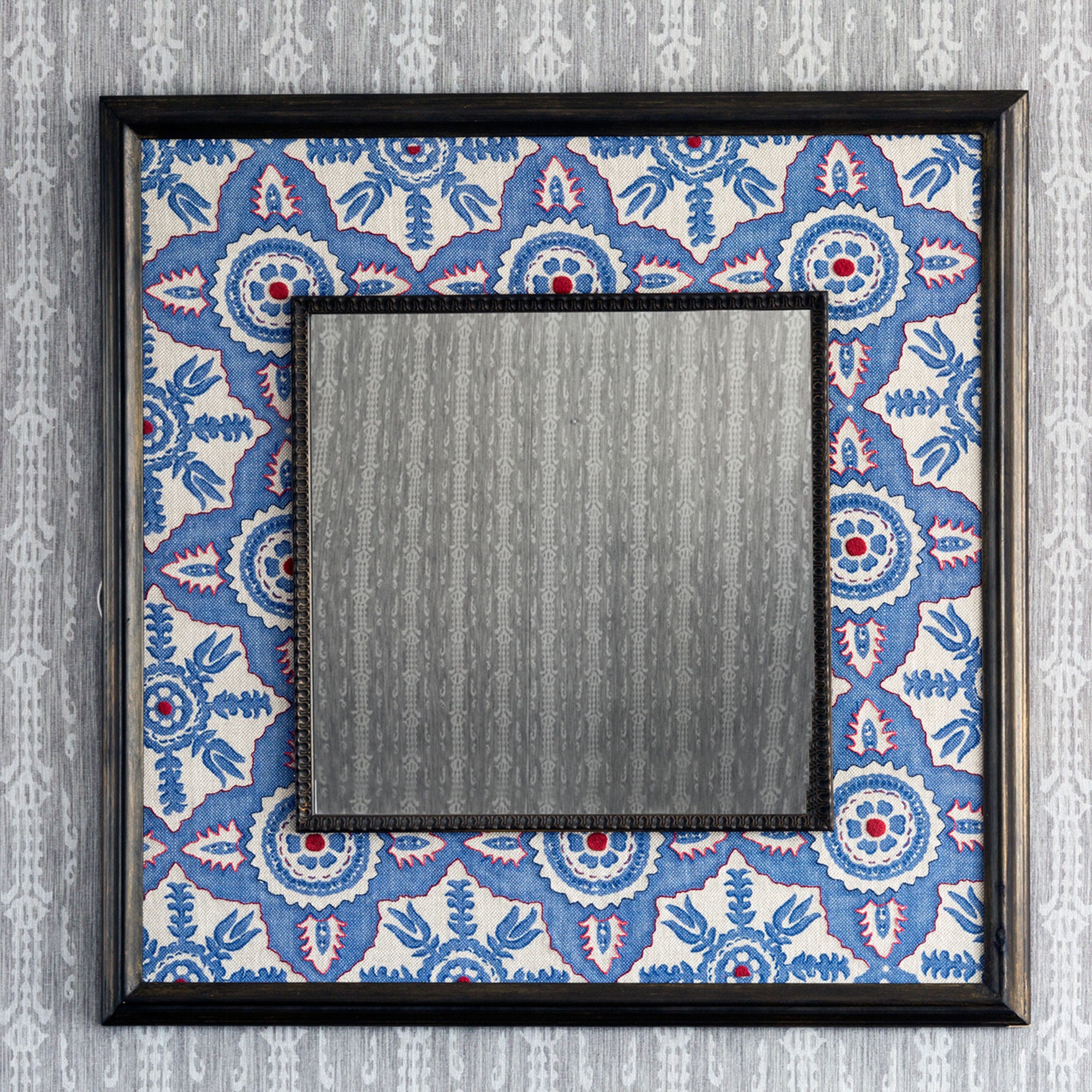 Blithfield Hand-Embroidered Rossmore Indigo Mirror