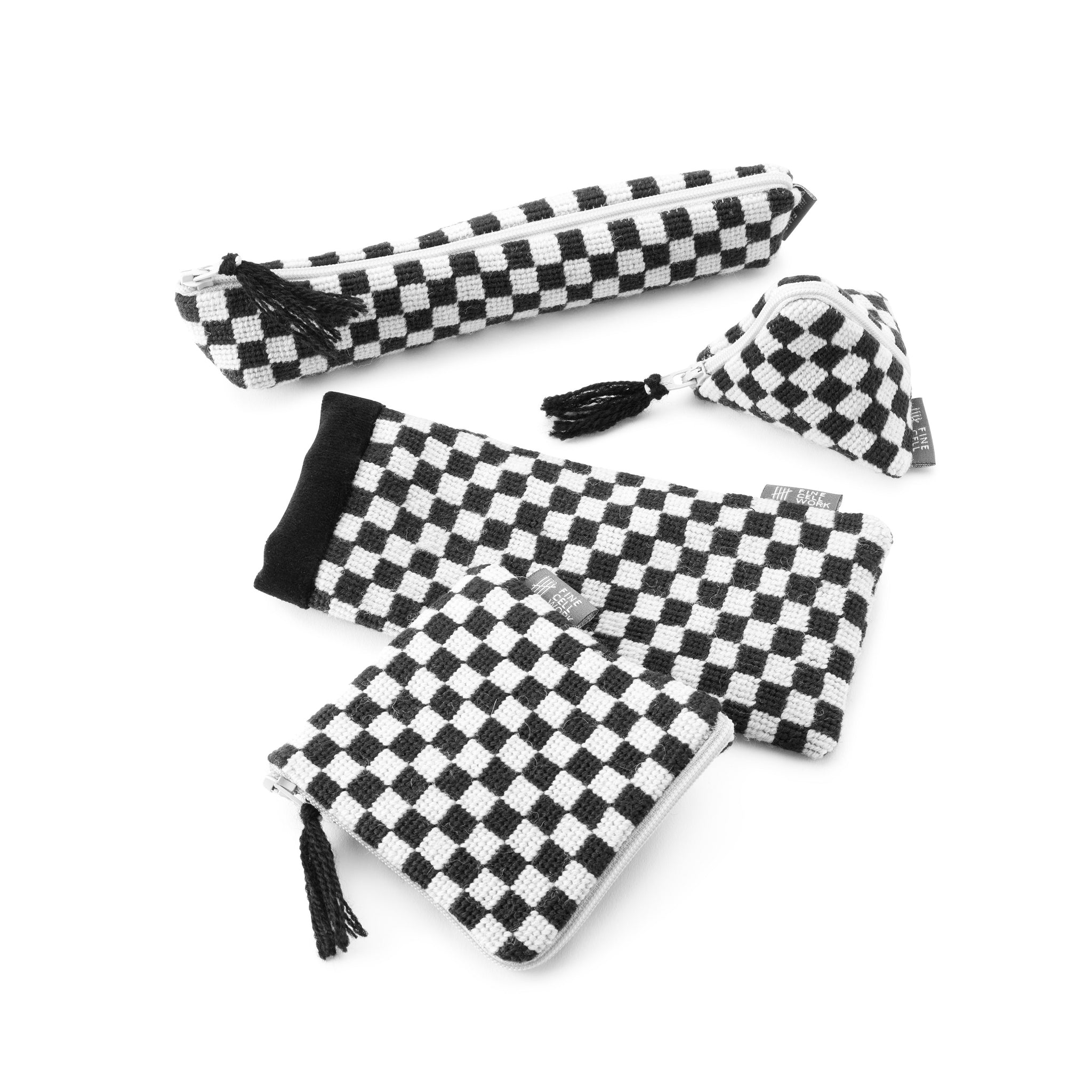 Silverstone Black and White Needlepoint Chequerboard Range Cath Kidston for Fine Cell Work