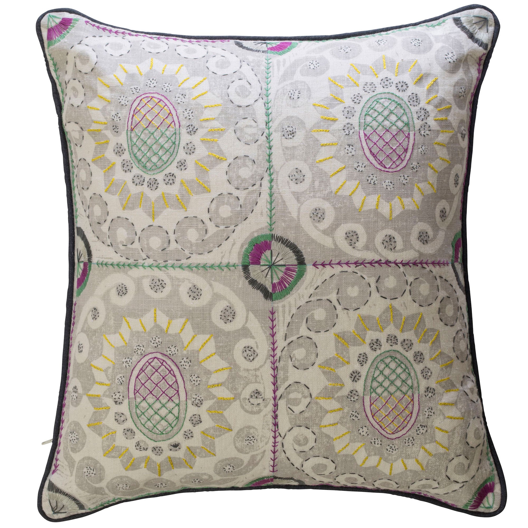 Embroidered Blithfield Peggy Angus Pineapple Cushion Fine Cell Work
