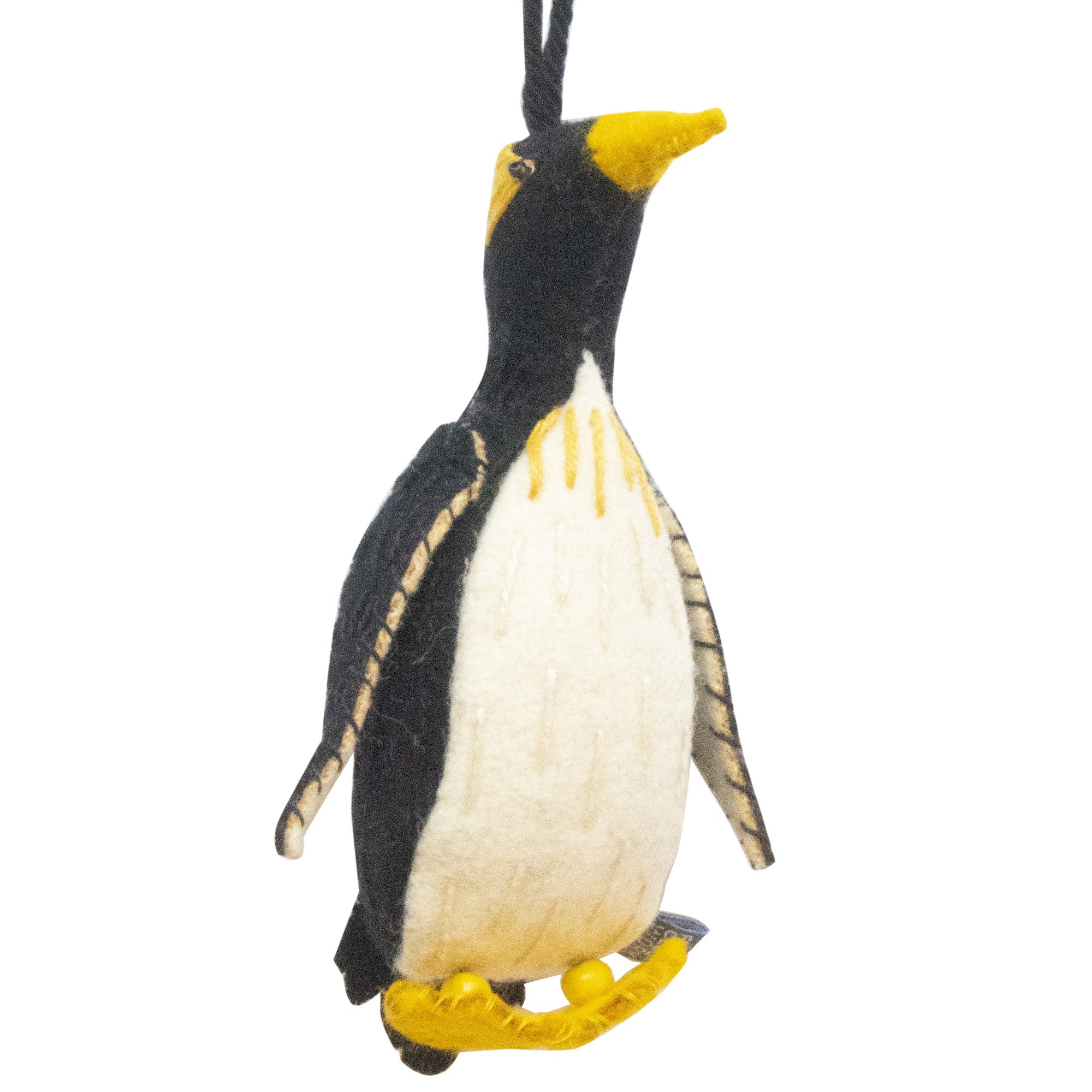Emperor Penguin Hand-Embroidered Christmas Decoration