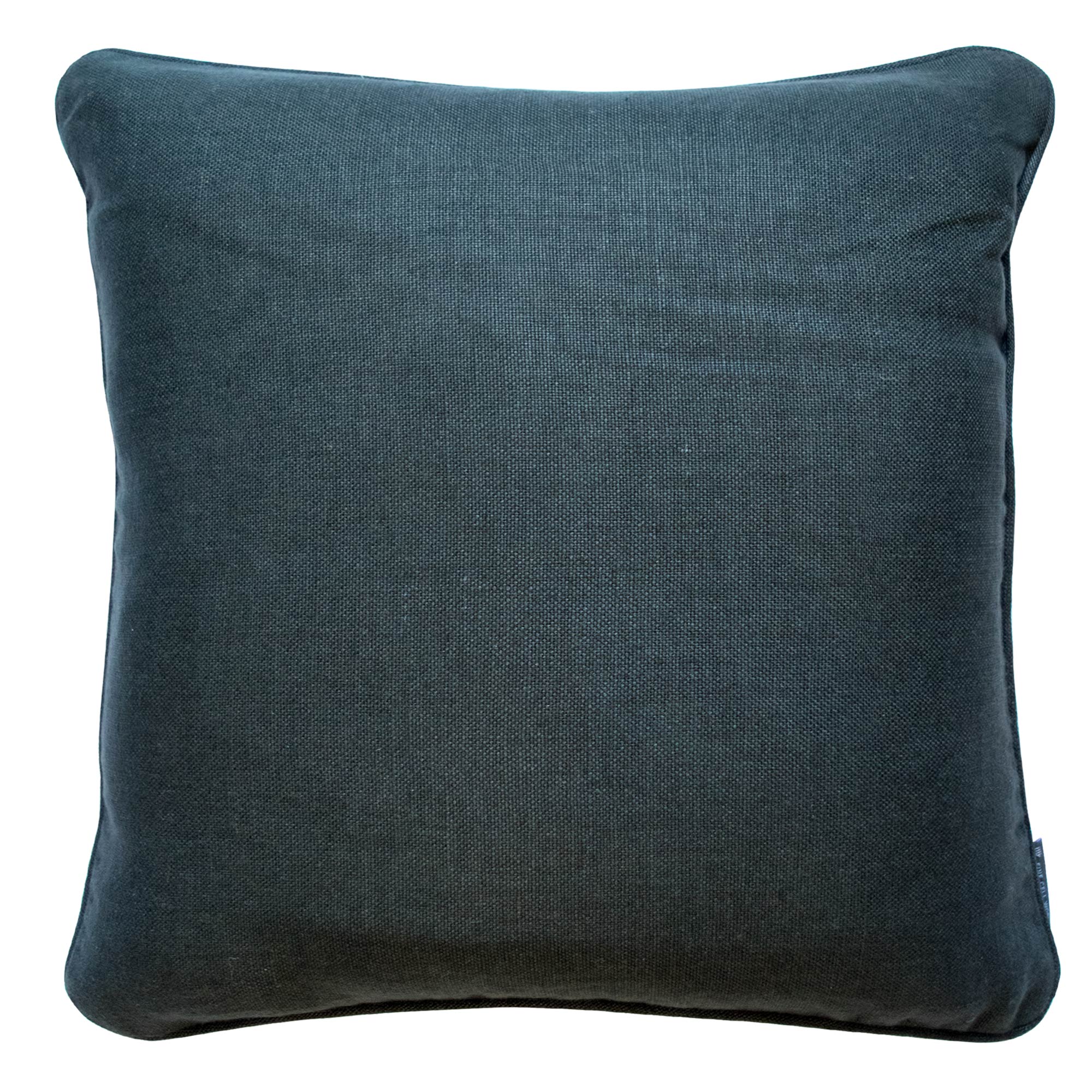 Fine Cell Work Linen Cushion Black