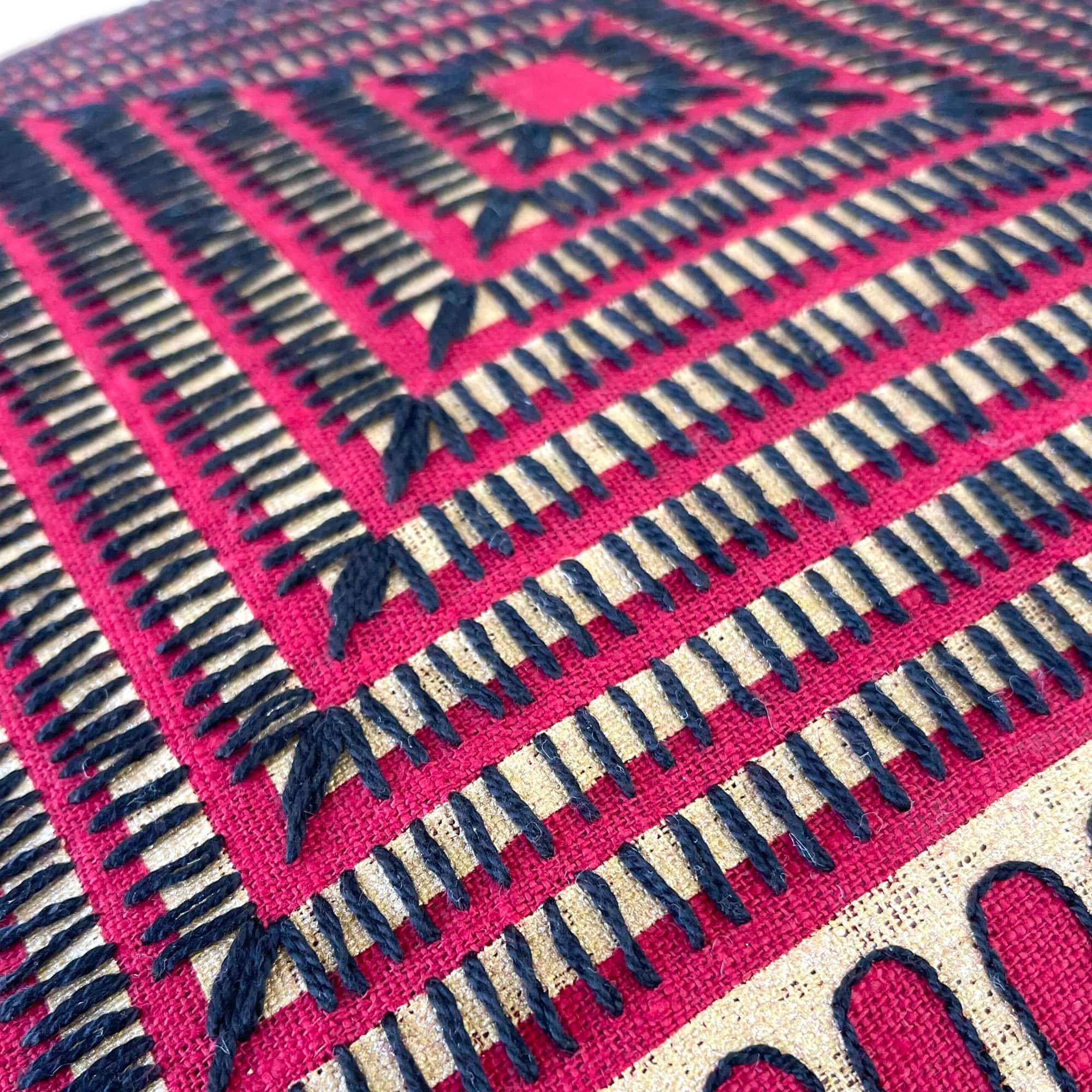 Fine-Cell-Work-Cressida-Bell-Collaboration-Red-Gold-Black-Linen-Pyramid-Cushion-Detail.jpg
