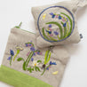 Plantlife Hand Embroidered Lavender Bag and Purse Floral Flower Butterfly Fine Cell Work