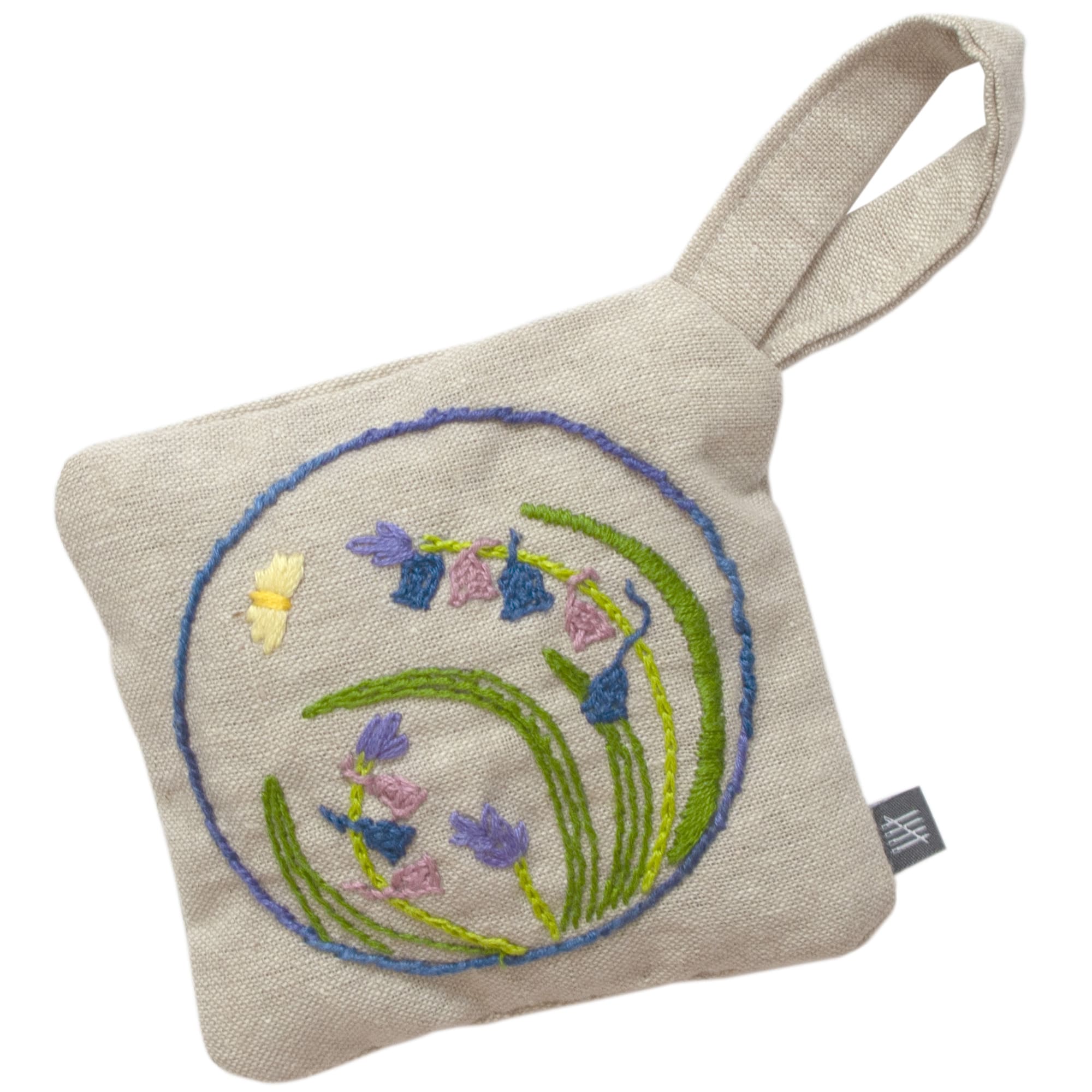 Plantlife Hand Embroidered Lavender Bag Floral Flower Butterfly Fine Cell Work