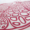 Fine Cell Work Pomegranate Red Tea Towel Cotton Linen