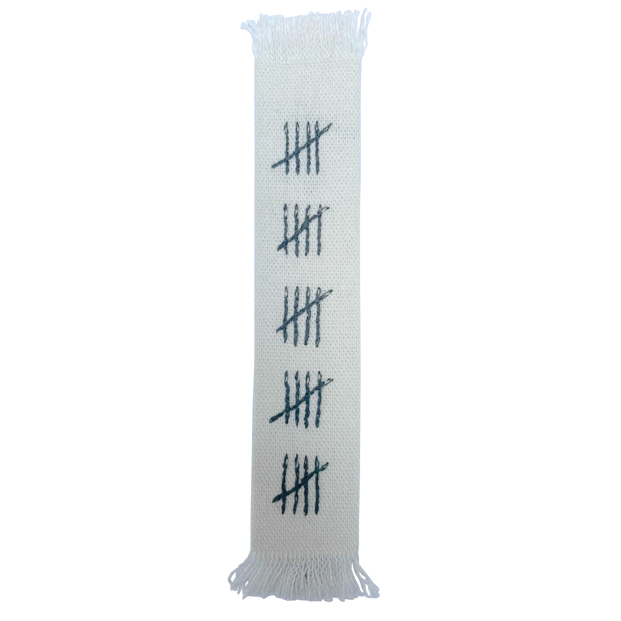 25 Year Anniversary Prison Calendar Hand-Embroidered Bookmark