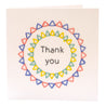 Handmade Embroidered Thank You Card Multicolour Fine Cell Work