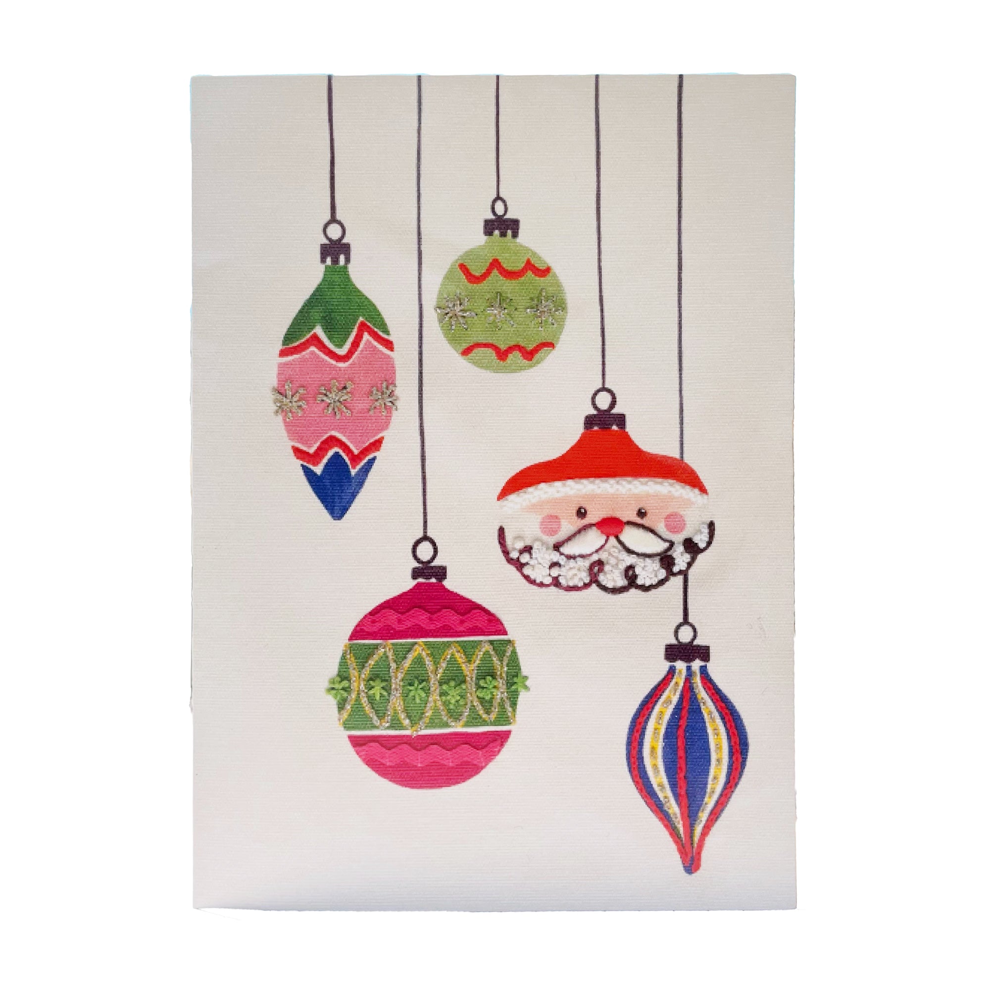 Joy of Print Baubles - Pack of 5 Christmas Cards