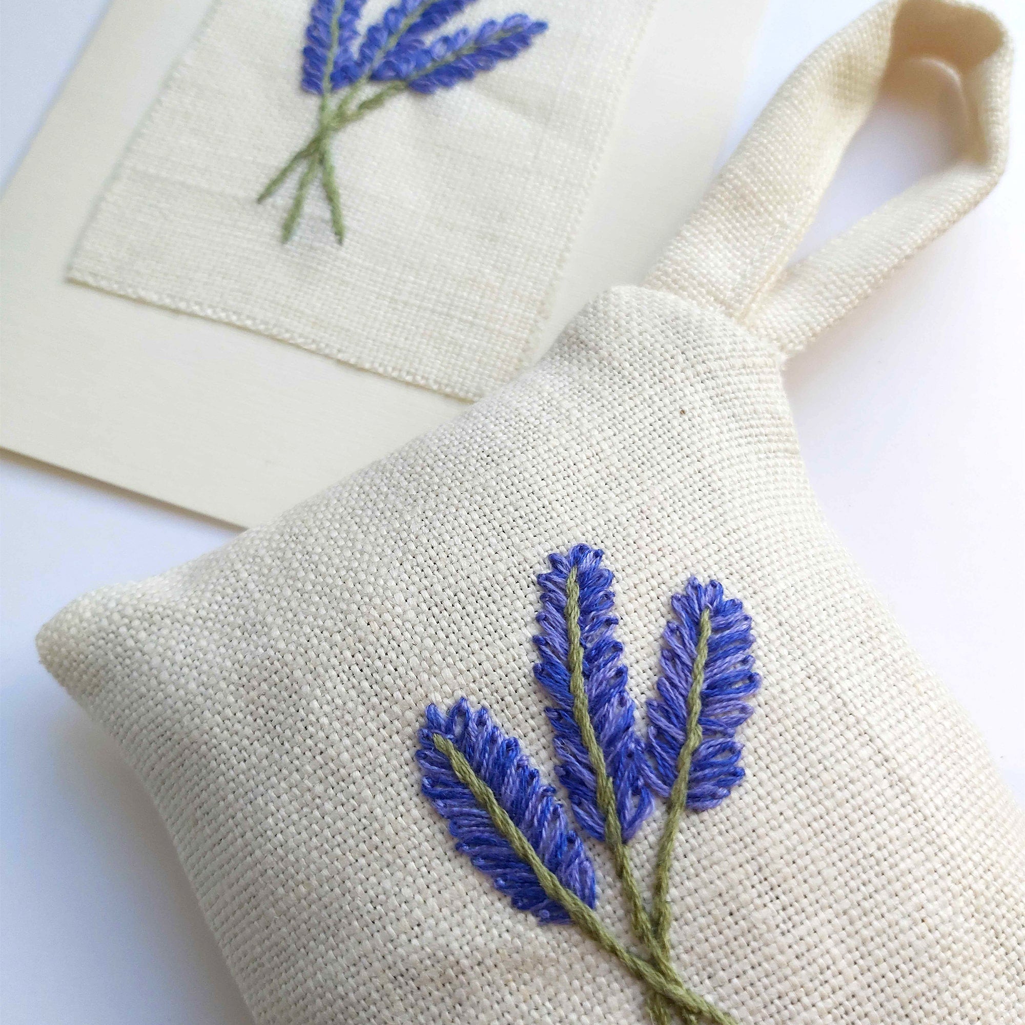 Lavender Embroidered Lavender Bag