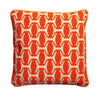 Ethiopian Hat Needlepoint Cushion Orange Fine Cell Work