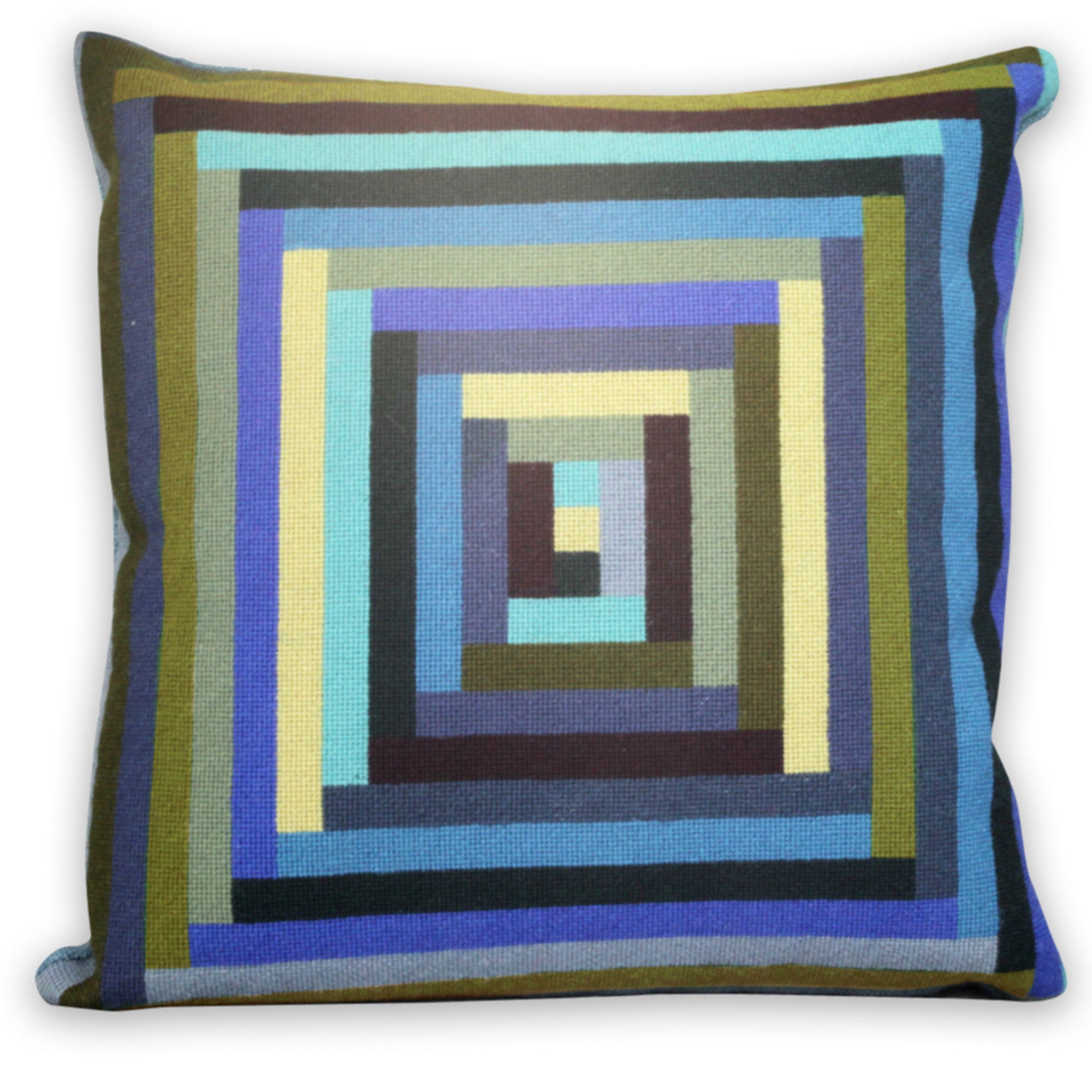 Margo Selby Maze Cushion Blue