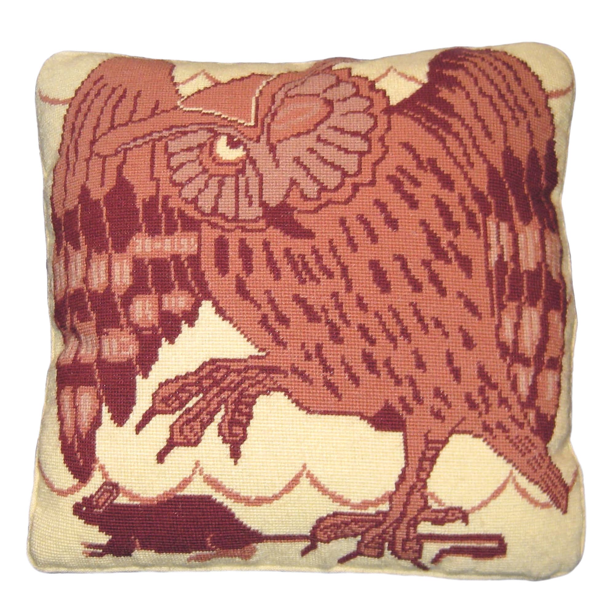 Fine Cell Work De Morgan Owl and Mouse Needlepoint Cushion Kit